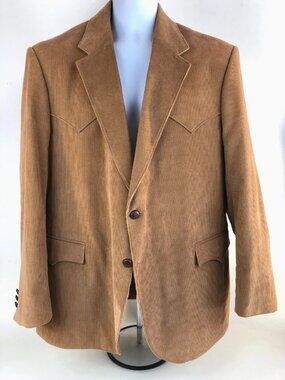 Circle S Corduroy Blazer Western Suede Elbow Patches Men's 46R